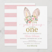 Een Bunny draait om één uitnodiging - Bunny Ears (Voorkant / Achterkant)