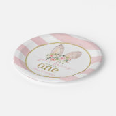 Een Bunny draait ONE (Bunny Ears) CUSTOM Papieren Bordje (Gekanteld)