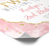 Een Bunny draait twee 2e verjaardag Poster (Hoek)