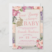 Een Bunny Easter Baby shower-uitnodiging Kaart (Voorkant)