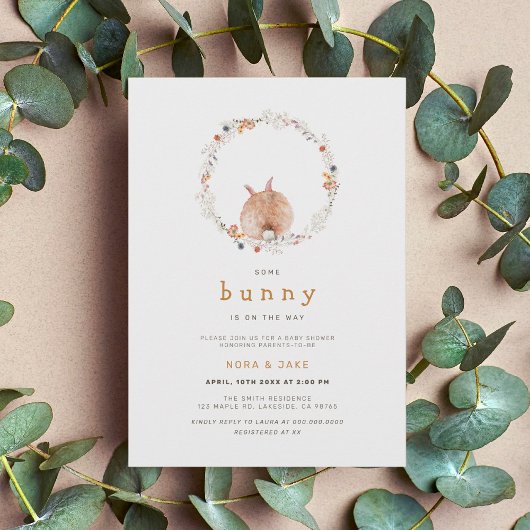 Een Bunny Easter Baby shower-uitnodiging Kaart