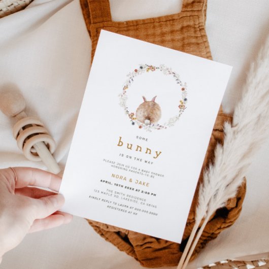Een Bunny Easter Baby shower-uitnodiging Kaart