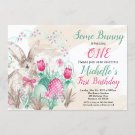 Een Bunny Easter Waterverf Birthday Kaart
