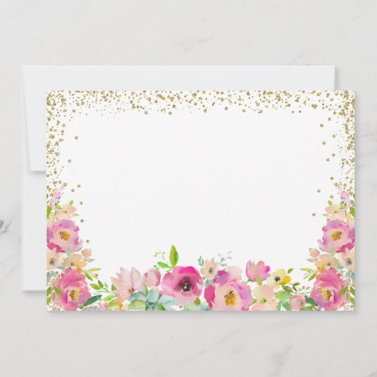 Een Bunny Flowers Birthday Foto bedankt (Achterkant)