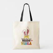Een bunny heeft behoefte aan Vodka Funny Cute East Tote Bag (Achterkant)