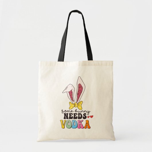 Een bunny heeft behoefte aan Vodka Funny Cute East Tote Bag (Voorkant)