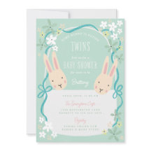 Een Bunny heeft een Baby shower met tweelingen