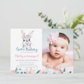 Een Bunny heeft een verjaardag, een foto van elke Kaart (Staand voorkant)