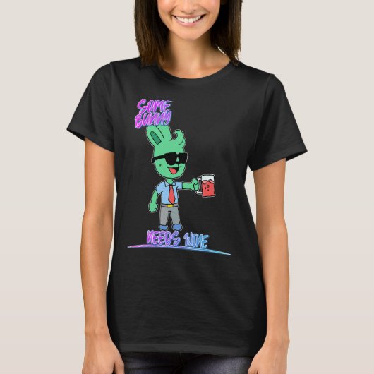 Een bunny heeft wijn nodig. t-shirt (Voorkant)