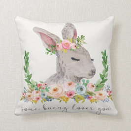 Een Bunny houdt van Boho Woodland Nursery Pillow Kussen
