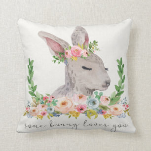 Een Bunny houdt van Boho Woodland Nursery Pillow Kussen