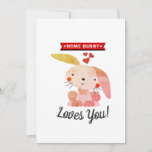 Een Bunny houdt van je grappige Whimsy Valentijnsd Feestdagenkaart (Voorkant)