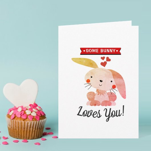 Een Bunny houdt van je grappige Whimsy Valentijnsd Kaart