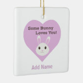 Een Bunny houdt van je Keramisch Ornament (Rechts)