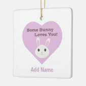 Een Bunny houdt van je Keramisch Ornament (Links)