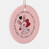 Een Bunny houdt van je Keramisch Ornament (Rechts)