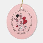 Een Bunny houdt van je Keramisch Ornament (Links)