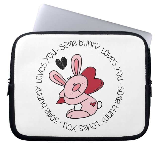Een Bunny houdt van je Laptop Sleeve (Voorkant)