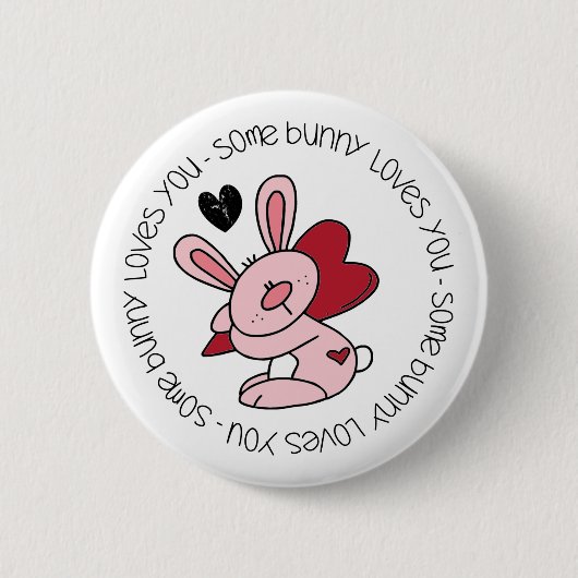 Een Bunny houdt van je Ronde Button 5,7 Cm (Voorkant)