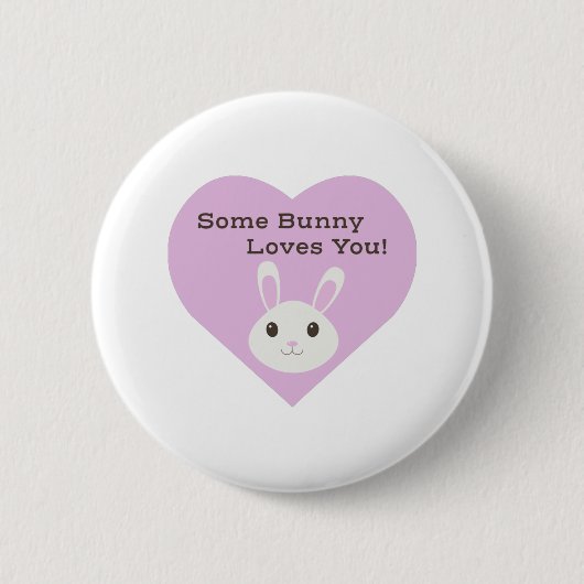 Een Bunny houdt van je Ronde Button 5,7 Cm (Voorkant)