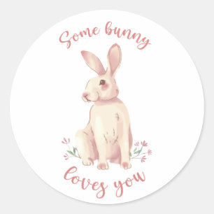 Een Bunny houdt van je Ronde Sticker