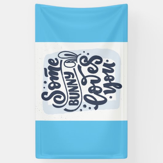 Een Bunny houdt van je Spandoek (Verticaal)