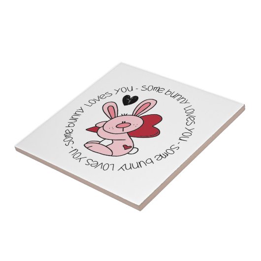 Een Bunny houdt van je Tegeltje (Zijkant)