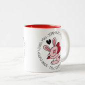 Een Bunny houdt van je Tweekleurige Koffiemok (Voorkant rechts)