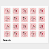 Een Bunny houdt van je Vierkante Sticker (Vel)