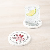 Een Bunny houdt van je Zandsteen Onderzetter (Zijkant)