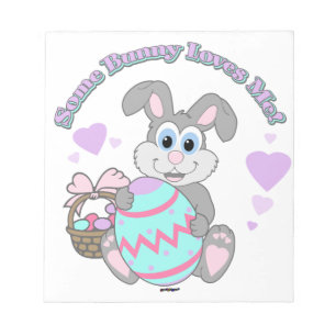 Een Bunny houdt van me. Paasbunny Notitieblok