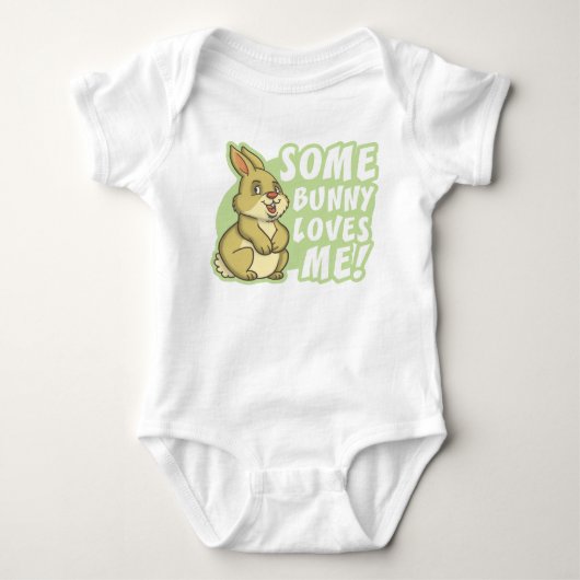 Een Bunny houdt van me Pasen Romper (Voorkant)
