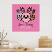 Een Bunny houdt van me Poster (Keuken)
