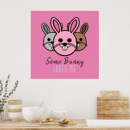 Een Bunny houdt van me Poster (Keuken)
