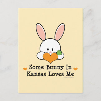 Een Bunny in Kansas houdt van Briefkaart