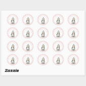Een Bunny is een Bunny Pink Gingham Birthday Ronde Sticker (Vel)