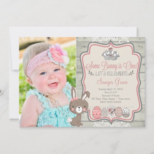 Een Bunny is een uitnodiging voor een paasfeest (Voorkant)