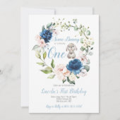 Een Bunny maakt de eerste verjaardag van een jonge Kaart (Voorkant)