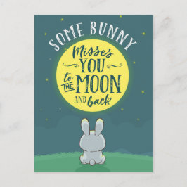 Een Bunny mist je naar de maan en terug Briefkaart