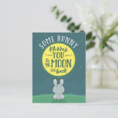 Een Bunny mist je naar de maan en terug Briefkaart (Staand voorkant)