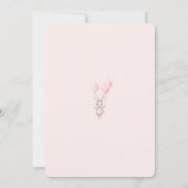 Een Bunny Pink Girl Tweede Verjaardag Kaart (Achterkant)
