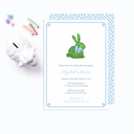Een Bunny Preppy Spring Little Boy Baby shower Kaart