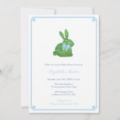 Een Bunny Preppy Spring Little Boy Baby shower Kaart (Voorkant)