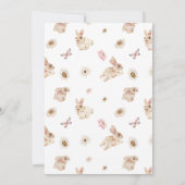 Een Bunny Sweet Baby shower-uitnodiging Kaart (Achterkant)