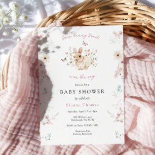 Een Bunny Sweet Baby shower-uitnodiging Kaart