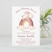 Een Bunny Sweet Waterverf Baby shower Kaart (Staand voorkant)