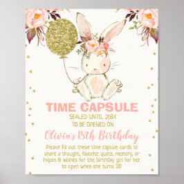Een bunny Théletime Capsule Sign. Poster