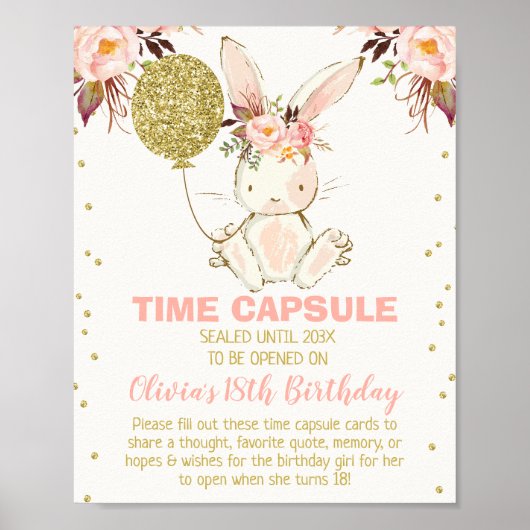 Een bunny Théletime Capsule Sign. Poster (Voorkant)