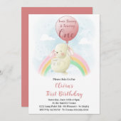 Een Bunny verandert 1 Bunny 1st Birthday Kaart (Voorkant / Achterkant)