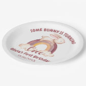 Een Bunny verandert 1 Bunny 1st Birthday Papieren Bordje (Gekanteld)